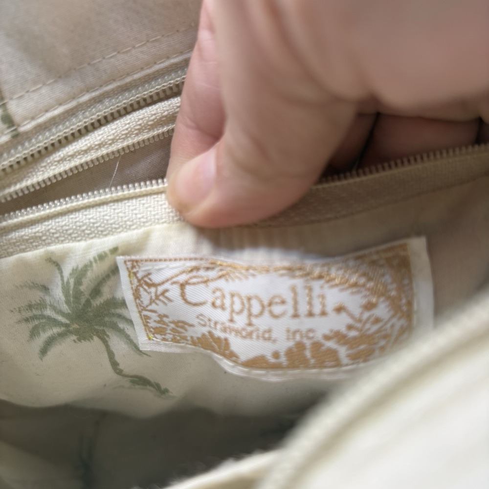 Vintage Capelli Straw Wicker Flamingo Palm Tree Beach Shoulder Bag Purse - Picture 4 of 14